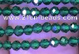 CTG1098 15.5 inches 2mm faceted round tiny quartz glass beads