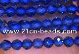 CTG1099 15.5 inches 2mm faceted round tiny quartz glass beads