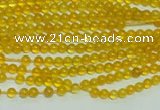 CTG111 15.5 inches 2mm round tiny yellow agate beads wholesale