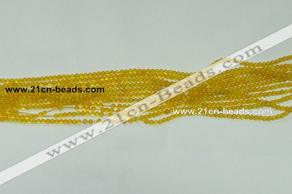 CTG111 15.5 inches 2mm round tiny yellow agate beads wholesale