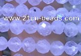 CTG1131 15.5 inches 3mm faceted round tiny white moonstone beads