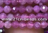 CTG1136 15.5 inches 3mm faceted round tiny imitation ruby beads