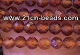 CTG1139 15.5 inches 3mm faceted round tiny orange garnet beads