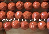 CTG1159 15.5 inches 3mm faceted round tiny red jasper beads