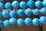 CTG1175 15.5 inches 3mm faceted round tiny turquoise beads