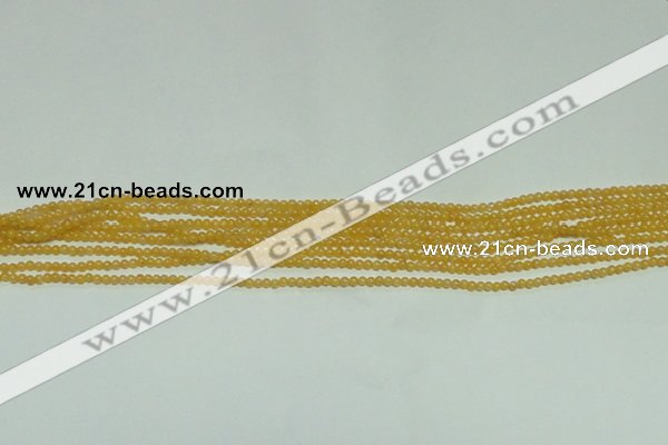 CTG118 15.5 inches 2mm round tiny yellow jade beads wholesale