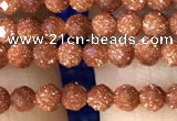 CTG1190 15.5 inches 3mm faceted round goldstone beads wholesale