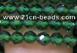 CTG1198 15.5 inches 3mm faceted round tiny quartz glass beads