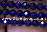 CTG1199 15.5 inches 3mm faceted round tiny quartz glass beads