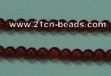 CTG12 15.5 inch 3mm round A grade tiny red agate beads wholesale