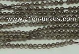 CTG120 15.5 inches 2mm round tiny smoky quartz beads wholesale