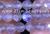 CTG1208 15.5 inches 4mm faceted round tiny labradorite beads