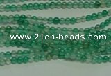 CTG122 15.5 inches 2mm round tiny green agate beads wholesale