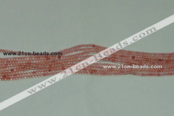 CTG124 15.5 inches 2mm round tiny cherry quartz beads wholesale