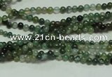 CTG126 15.5 inches 2mm round tiny moss agate beads wholesale