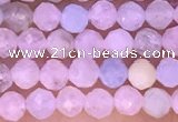 CTG1301 15.5 inches 3mm faceted round morganite gemstone beads