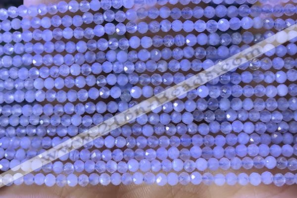 CTG1303 15.5 inches 2mm faceted round blue lace agate beads wholesale