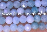 CTG1308 15.5 inches 3mm faceted round amazonite beads wholesale