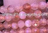 CTG1318 15.5 inches 3mm faceted round golden sunstone beads