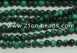 CTG132 15.5 inches 3mm round tiny synthetic malachite beads wholesale