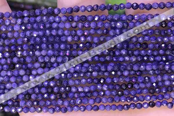 CTG1333 15.5 inches 2mm faceted round sapphire beads wholesale