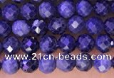 CTG1334 15.5 inches 3mm faceted round sapphire beads wholesale