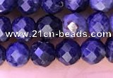 CTG1335 15.5 inches 4mm faceted round sapphire beads wholesale