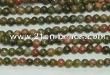 CTG134 15.5 inches 3mm round tiny unakite gemstone beads wholesale