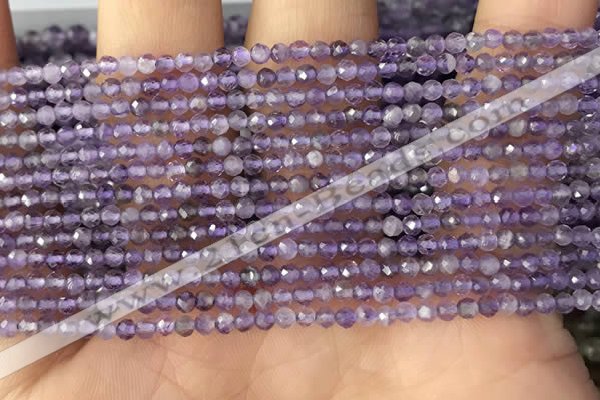 CTG1340 15.5 inches 2mm faceted round amethyst beads wholesale