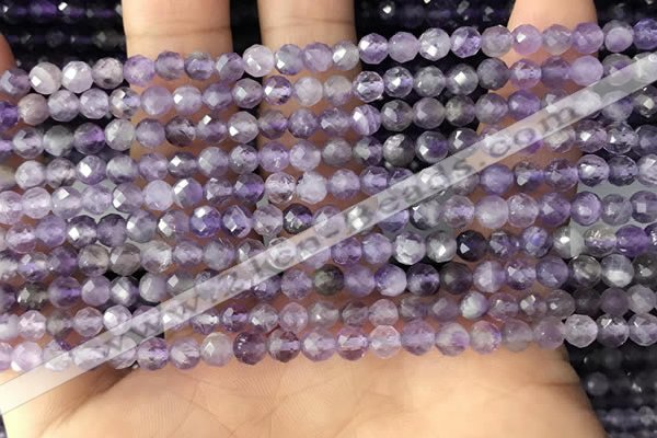 CTG1343 15.5 inches 4mm faceted round amethyst beads wholesale