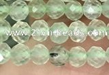 CTG1348 15.5 inches 4mm faceted round prehnite beads wholesale