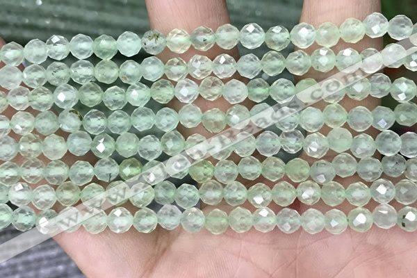 CTG1349 15.5 inches 5mm faceted round prehnite beads wholesale