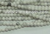 CTG135 15.5 inches 3mm round tiny white turquoise beads wholesale