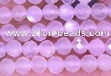 CTG1353 15.5 inches 4mm faceted round white moonstone beads