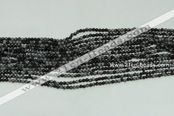 CTG136 15.5 inches 3mm round tiny snowflake obsidian beads wholesale