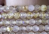 CTG1360 15.5 inches 2mm faceted round golden rutilated quartz beads