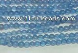 CTG137 15.5 inches 3mm round tiny blue agate beads wholesale