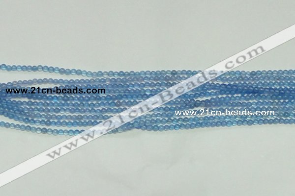 CTG137 15.5 inches 3mm round tiny blue agate beads wholesale