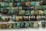 CTG1373 15.5 inches 2*2mm heishi tiny green turquoise beads