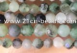 CTG1386 15.5 inches 2mm faceted round tiny emerald beads
