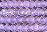 CTG1395 15.5 inches 2*3mm faceted rondelle tiny white moonstone beads