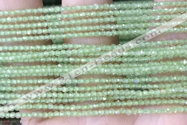 CTG1412 15.5 inches 2mm faceted round peridot beads wholesale