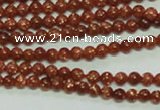 CTG142 15.5 inches 3mm round tiny goldstone beads wholesale