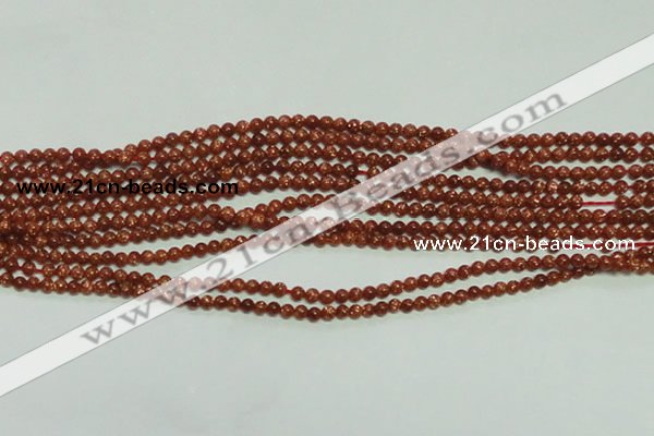 CTG142 15.5 inches 3mm round tiny goldstone beads wholesale