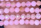 CTG1430 15.5 inches 2mm faceted round pink opal beads