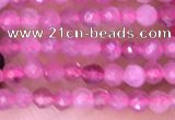 CTG1435 15.5 inches 2mm faceted round pink tourmaline beads