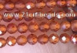 CTG1438 15.5 inches 2mm faceted round orange garnet beads wholesale