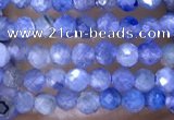 CTG1443 15.5 inches 2mm faceted round blue kyanite beads