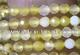 CTG1464 15.5 inches 2mm faceted round yellow opal beads