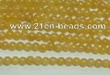 CTG148 15.5 inches 3mm round tiny yellow jade beads wholesale